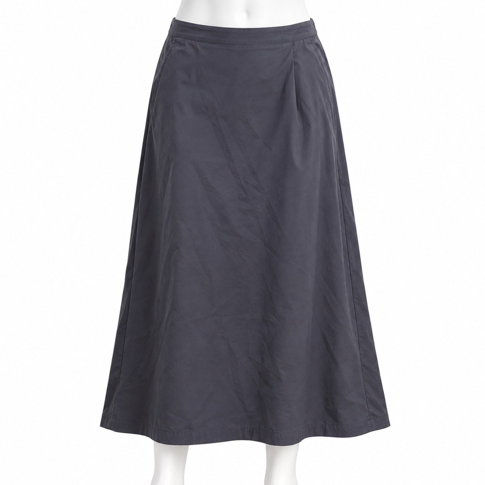 Jones New York Maxi Skirt Womens 20W Navy Blue 100% Silk Lined Back Vent